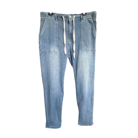 Judy Blue Denim Jogger Jeans SZ 15/32 High Rise Drawstring Waist Stretch JB88496 - Picture 4 of 11